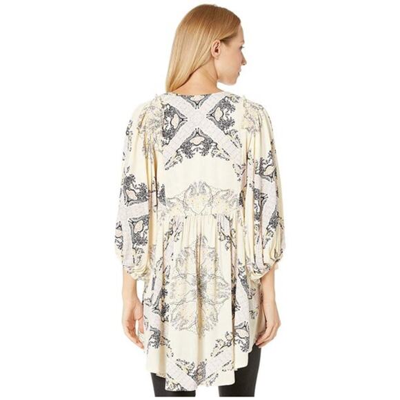 Free People Girl Talk Tunic In Ivory high low with Pockets size medium - Picture 7 of 7
